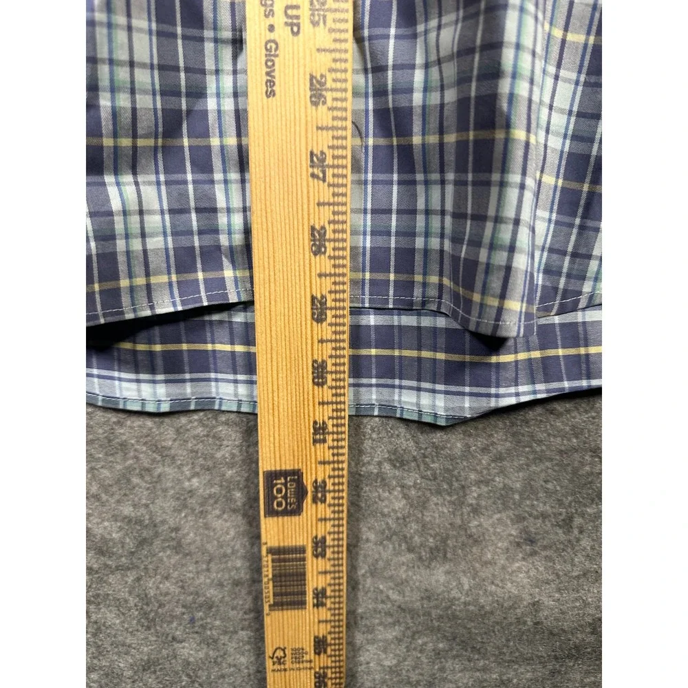 J.Crew Mens XL Slim Performance Stretch‎ Plaid Long Sleeve Button Down Shirt